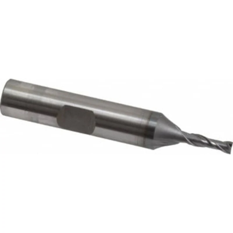 OSG 1/8, 3/8 LOC, 3/8 Shank Diam, 2-5/16 OAL, 2 Flute, Vanadium High Speed Steel Square End Mill Single End, TiCN Fin...